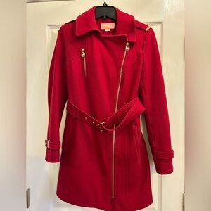 Red Michael Kors winter coat, size 4